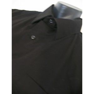 Bergamo New York Black Dress Shirt Men's Large 16-16.5/ 32-33 L Sleeve